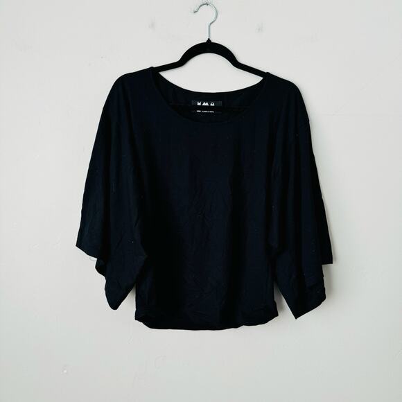 Labo Art Black Wide Sleeve Blouse Women’s Size Small - Picture 1 of 8